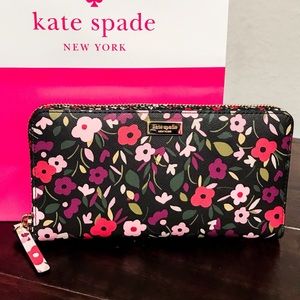 kate spade neda laurel  floral wallet